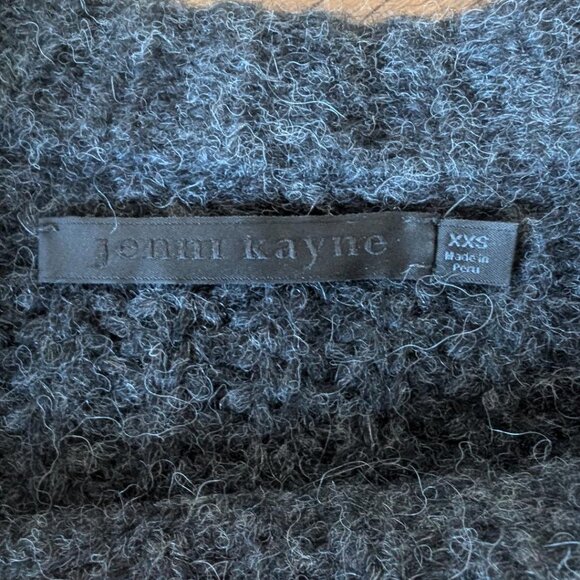 Jenni Kayne Fisherman Cocoon Crewneck XXS Charcoal, Alpaca - Picture 5 of 5